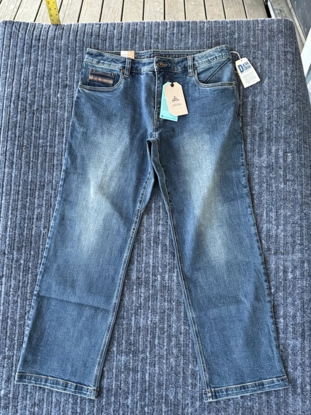 prAna Axiom Jeans M35x30 Antique Stone Wash NWT Straight Denim